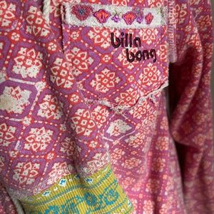 Billabong Distressed Full Zip Sweatshirt size medium Women's